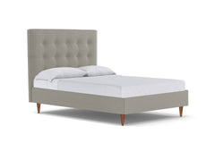 Palmer Drive Upholstered Platform Bed :: Leg Finish: Pecan / Size: Queen