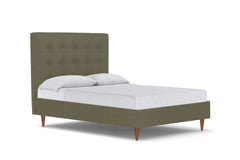Palmer Drive Upholstered Platform Bed :: Leg Finish: Pecan / Size: King