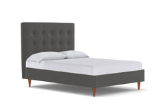 Palmer Drive Upholstered Platform Bed :: Leg Finish: Pecan / Size: Full