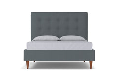 Palmer Drive Upholstered Platform Bed :: Leg Finish: Pecan / Size: Queen