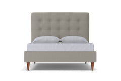 Palmer Drive Upholstered Platform Bed :: Leg Finish: Pecan / Size: Queen