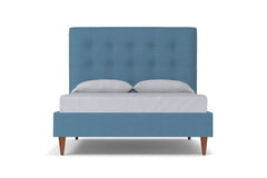 Palmer Drive Upholstered Platform Bed :: Leg Finish: Pecan / Size: Queen