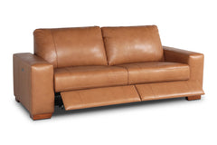 Rodeo Reclining Leather Sofa with Power Footrests