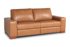 Rodeo Reclining Leather Sofa with Power Footrests