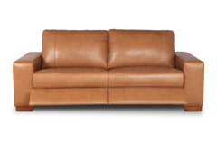 Rodeo Reclining Leather Sofa with Power Footrests