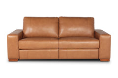 Rodeo Reclining Leather Sofa with Power Footrests