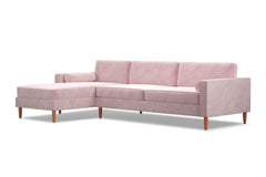 Samson 2pc Sectional Sofa :: Leg Finish: Pecan / Configuration: LAF - Chaise on the Left