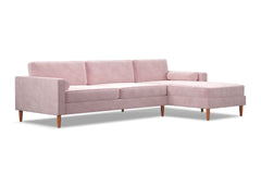 Samson 2pc Sectional Sofa :: Leg Finish: Pecan / Configuration: RAF - Chaise on the Right