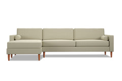 Samson 2pc Sectional Sofa :: Leg Finish: Pecan / Configuration: LAF - Chaise on the Left