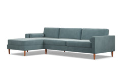 Samson 2pc Sectional Sofa :: Leg Finish: Pecan / Configuration: LAF - Chaise on the Left