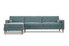 Samson 2pc Sectional Sofa :: Leg Finish: Pecan / Configuration: LAF - Chaise on the Left