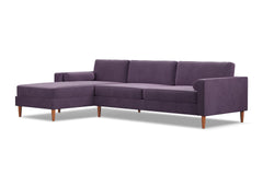 Samson 2pc Sectional Sofa :: Leg Finish: Pecan / Configuration: LAF - Chaise on the Left