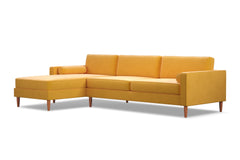 Samson 2pc Sectional Sofa :: Leg Finish: Pecan / Configuration: LAF - Chaise on the Left
