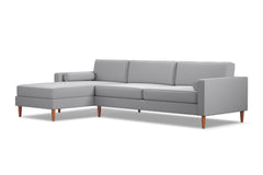 Samson 2pc Sectional Sofa :: Leg Finish: Pecan / Configuration: LAF - Chaise on the Left