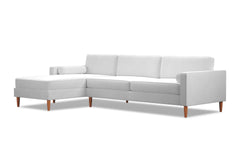 Samson 2pc Sectional Sofa :: Leg Finish: Pecan / Configuration: LAF - Chaise on the Left