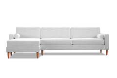 Samson 2pc Sectional Sofa :: Leg Finish: Pecan / Configuration: LAF - Chaise on the Left