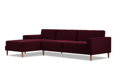 Samson 2pc Sectional Sofa :: Leg Finish: Pecan / Configuration: LAF - Chaise on the Left