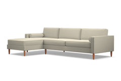 Samson 2pc Sectional Sofa :: Leg Finish: Pecan / Configuration: LAF - Chaise on the Left