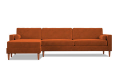 Samson 2pc Sectional Sofa :: Leg Finish: Pecan / Configuration: LAF - Chaise on the Left