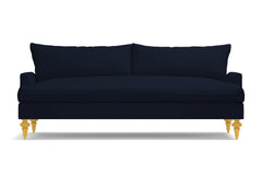 Saxon Velvet Sofa :: Leg Finish: Natural