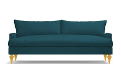 Saxon Velvet Sofa :: Leg Finish: Natural