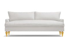 Saxon Velvet Sofa :: Leg Finish: Natural