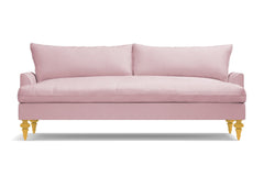 Saxon Velvet Sofa :: Leg Finish: Natural