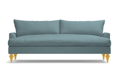 Saxon Velvet Sofa :: Leg Finish: Natural