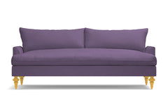 Saxon Velvet Sofa :: Leg Finish: Natural