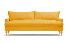 Saxon Velvet Sofa :: Leg Finish: Natural