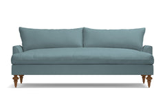 Saxon Velvet Sofa :: Leg Finish: Pecan