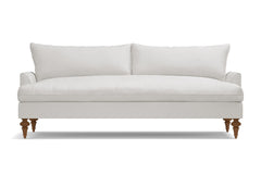 Saxon Velvet Sofa :: Leg Finish: Pecan