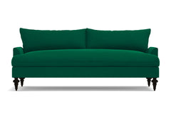 Saxon Velvet Sofa :: Leg Finish: Espresso