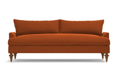 Saxon Velvet Sofa :: Leg Finish: Pecan