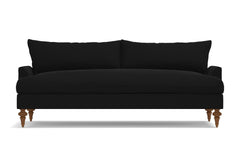 Saxon Velvet Sofa :: Leg Finish: Pecan