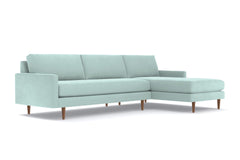 Scott 2pc Sectional Sofa :: Leg Finish: Pecan / Configuration: RAF - Chaise on the Right