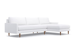 Scott 2pc Sectional Sofa :: Leg Finish: Pecan / Configuration: RAF - Chaise on the Right