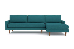 Scott 2pc Sectional Sofa :: Leg Finish: Pecan / Configuration: RAF - Chaise on the Right