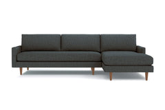 Scott 2pc Sectional Sofa :: Leg Finish: Pecan / Configuration: RAF - Chaise on the Right