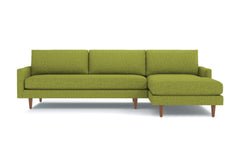 Scott 2pc Sectional Sofa :: Leg Finish: Pecan / Configuration: RAF - Chaise on the Right