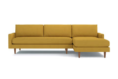 Scott 2pc Sectional Sofa :: Leg Finish: Pecan / Configuration: RAF - Chaise on the Right