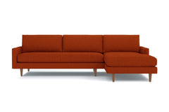 Scott 2pc Sectional Sofa :: Leg Finish: Pecan / Configuration: RAF - Chaise on the Right