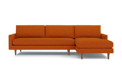 Scott 2pc Sectional Sofa :: Leg Finish: Pecan / Configuration: RAF - Chaise on the Right