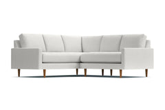 Scott 2pc L-Sectional w/ Loveseat :: Leg Finish: Pecan