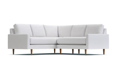 Scott 2pc L-Sectional w/ Loveseat :: Leg Finish: Pecan