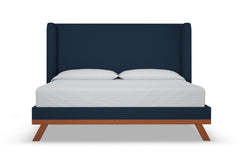 Tatum Upholstered Platform Bed :: Leg Finish: Pecan / Size: California King