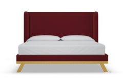 Tatum Upholstered Platform Bed :: Leg Finish: Natural / Size: Full Size
