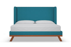 Tatum Upholstered Platform Bed :: Leg Finish: Pecan / Size: California King