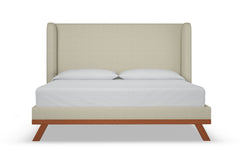 Tatum Upholstered Platform Bed :: Leg Finish: Pecan / Size: California King