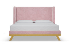 Tatum Upholstered Platform Bed :: Leg Finish: Natural / Size: California King